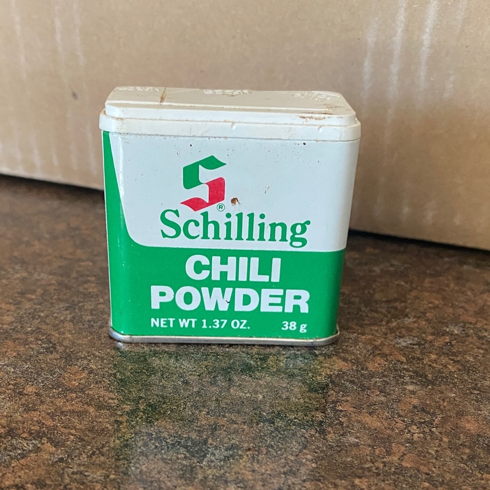 Antique Schilling Chili Powder Tin 1977